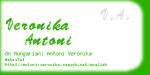 veronika antoni business card